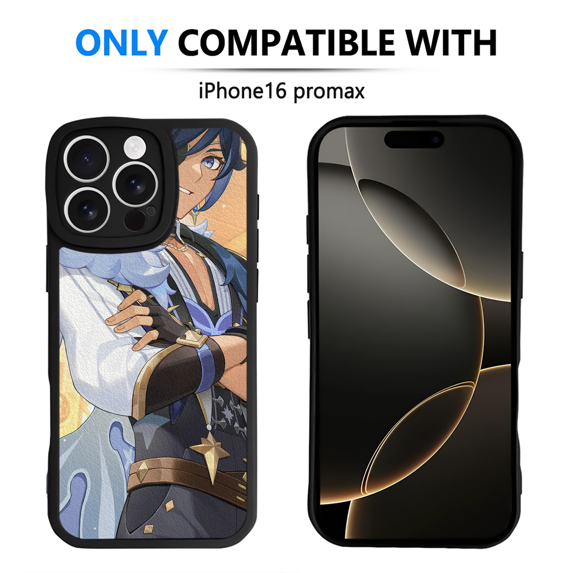 げんし神 genshin 【iPhone 16シリーズ対応】シリコンスマホケース（レザー調） 材質：シリコン